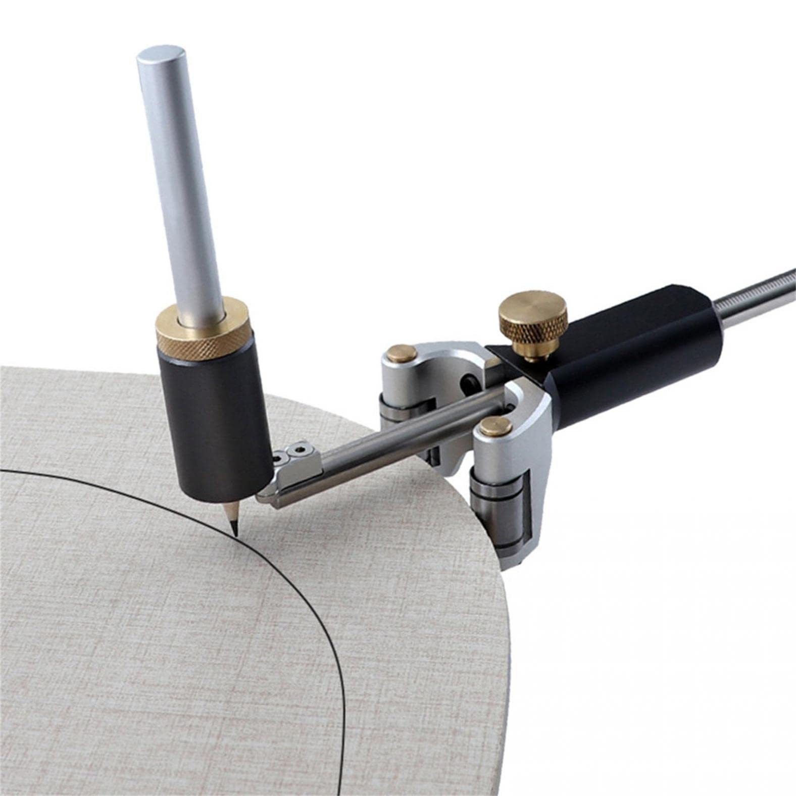 **Dual-Purpose Linear & Arc Woodworking Scribe Tool - Adjustable Screw-Type Scriber for Carpenters, DIY & Woodworking Projects - Perfect for Marking Straight Lines & Curves on Wood**    *(Use Cases: Ideal for furniture making, cabinetry, flooring installation, and precise wood joinery.)*
