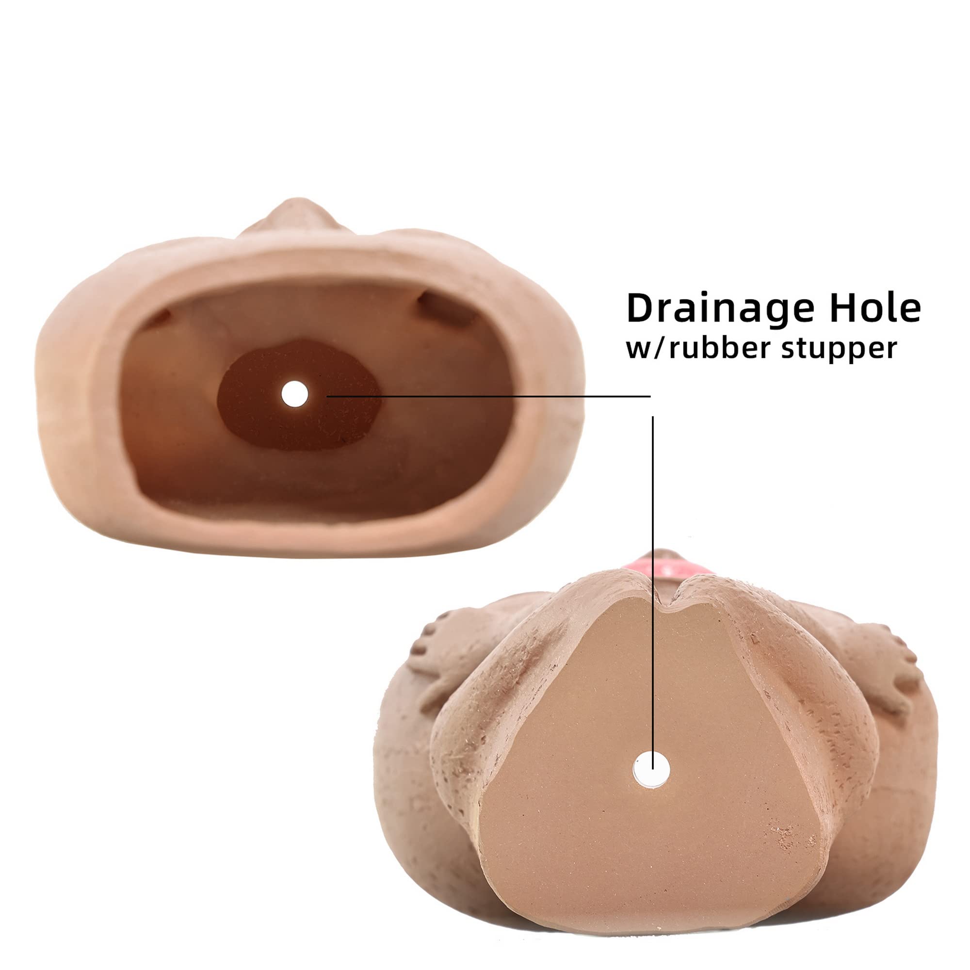AIMEBBY Cute Resin Face Flower Pot Head Planter with Drainage Hole - Perfect for Succulents, Cactus & Small Plants - Ideal for Home Decor, Office Desk & Gift Giving