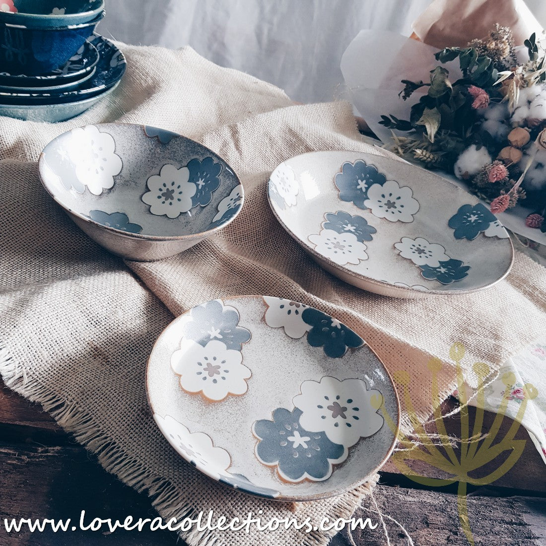 Aito Japan Nordic Floral Dinnerware Set - 60% Off Sale - Elegant Plates, Bowls & Cups for Home Dining, Wedding Registry & Gift Giving