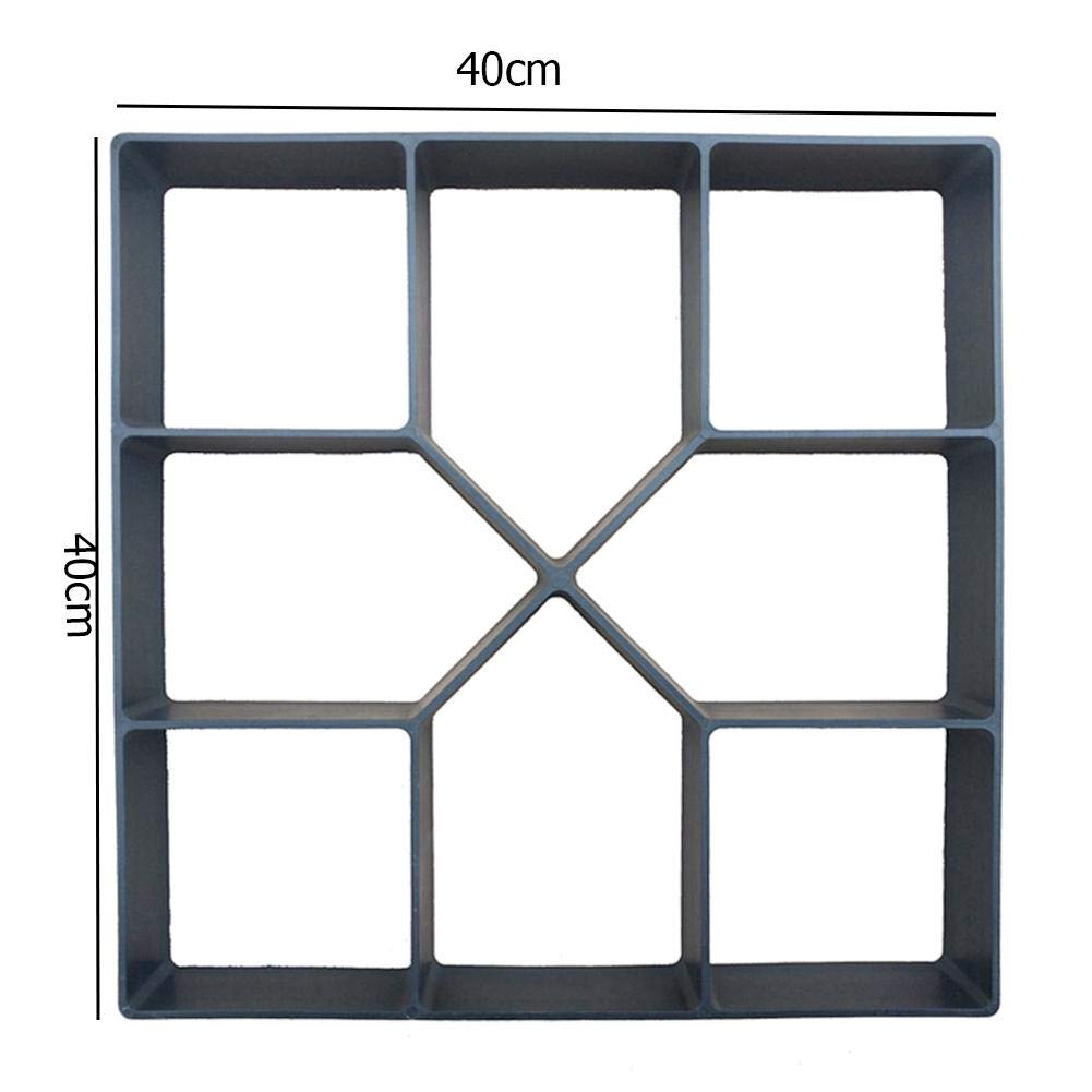 Reusable Concrete Walk Maker Mold - DIY Garden Path Pavement Tool for Cement Stepping Stones & Brick Paving - Perfect for Lawn, Patio, Yard & Outdoor Landscaping Projects (Square Design)