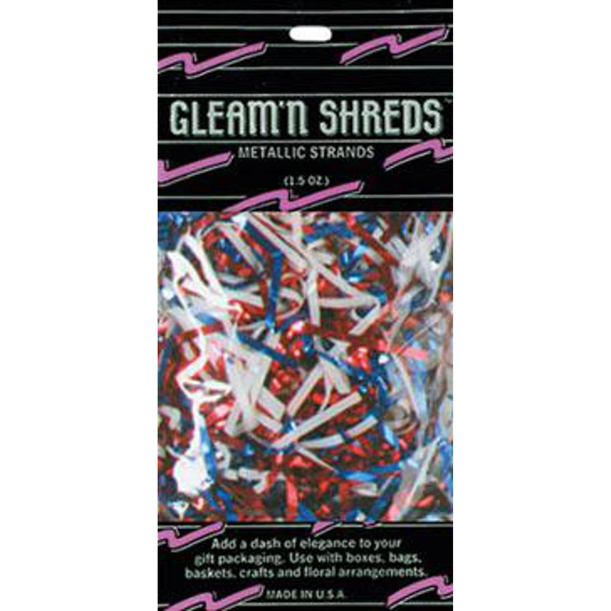 Red, White & Blue Gleam N Shreds 1.5oz Pack - Patriotic Confetti for 4th of July Parties, Weddings & Celebrations