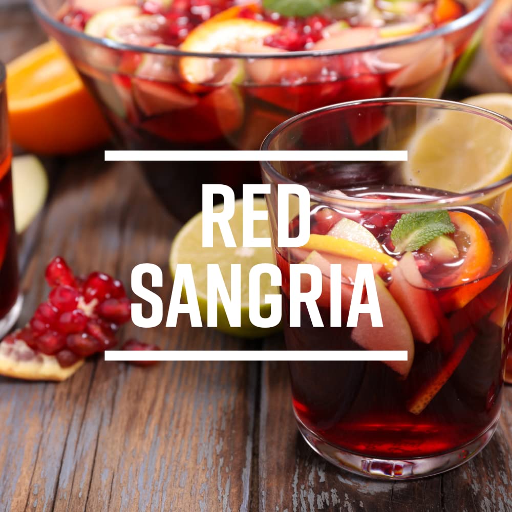 Slushie Mix - Tropical Sensations Red Sangria Flavor (6 Pack, 64oz Each) | Perfect for Summer Parties, Poolside Drinks & Frozen Cocktails