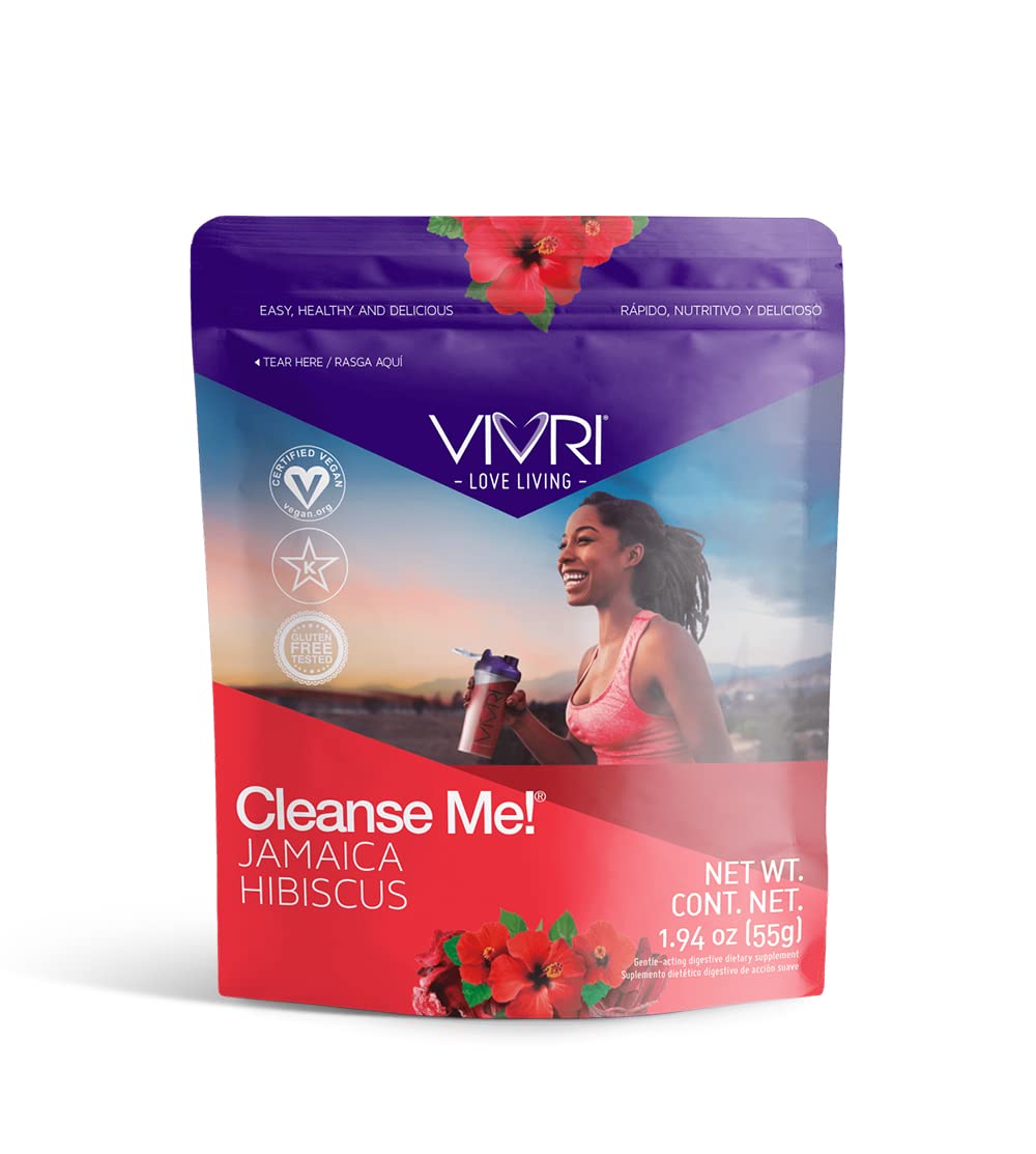 Vivri Cleanse Me Jamaica Hibiscus Detox Drink - 10 Servings | Gluten Free, Vegan, Natural Metabolism Booster | Body Cleanser for Weight Loss & Digestive Health | Mix with Water for Daily Detox & Wellness Routine | Perfect for Post-Workout, Morning Cleanse, or Healthy Lifestyle Support