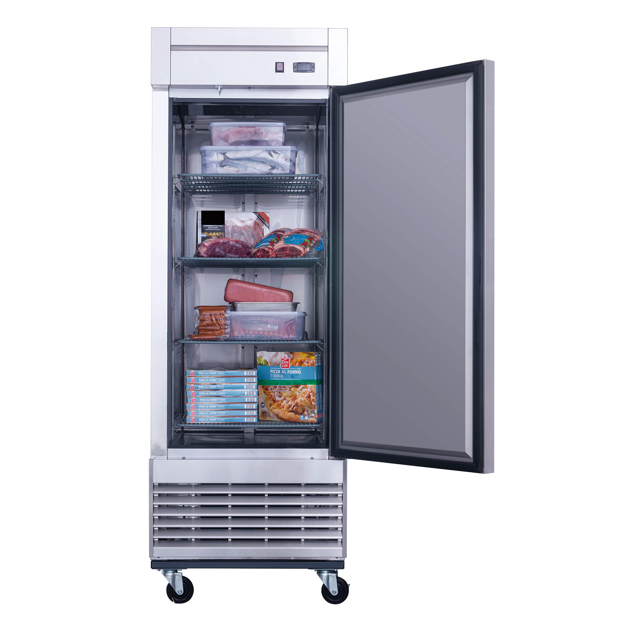 Dukers D28F Single Door Freezer - Energy Efficient Upright Freezer for Home, Kitchen, Restaurant & Commercial Use - Perfect for Storing Frozen Foods, Ice Cream & Bulk Meats