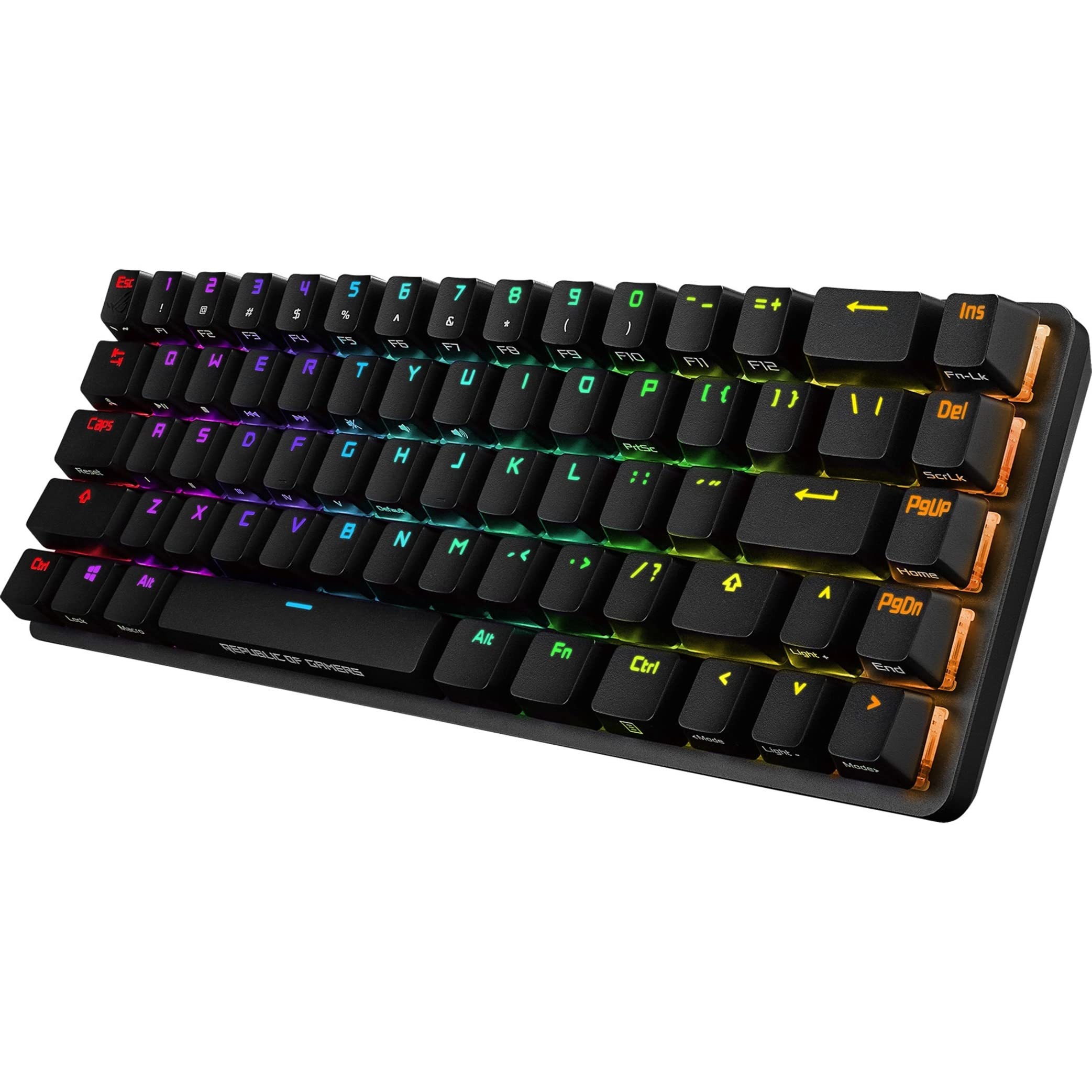 ASUS ROG Falchion NX 65% Wireless RGB Gaming Mechanical Keyboard with ROG NX Blue Clicky Switches | PBT Doubleshot Keycaps | Wired/2.4GHz Dual Mode | Touch Panel & Keyboard Cover | Macro Support - Perfect for Competitive Gaming, Streaming & Office Work