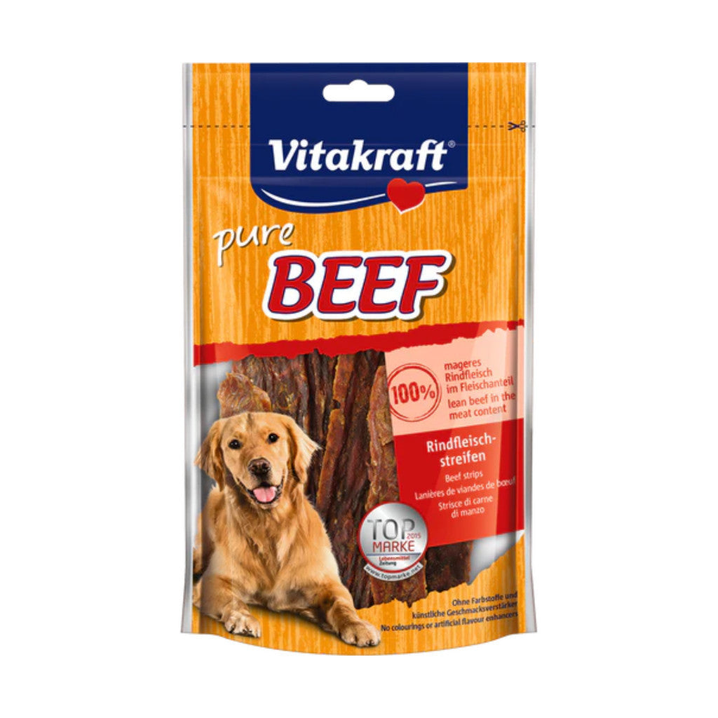 Vitakraft Natural Dog Treats 80g - Healthy Chicken, Cheese, Beef, Lamb, Duck, Ham & Fish Flavors for Small & Large Dogs - High Protein Snacks for Training, Rewards & Dental Care