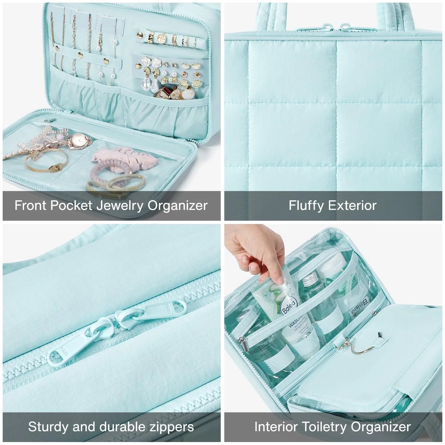 SpaceSaver Toiletry Bag - Waterproof Hanging Travel Cosmetic Organizer for Men & Women - Perfect for Camping, Gym, Business Trips & Vacation