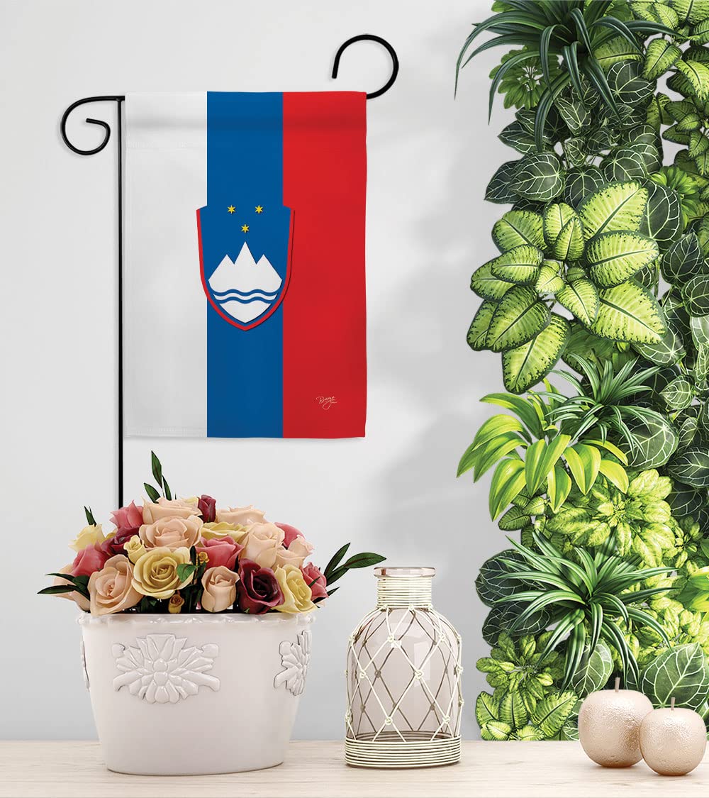 Slovenia Garden Flag Set with Stand - Double-Sided Yard Decor for Home & Gifts