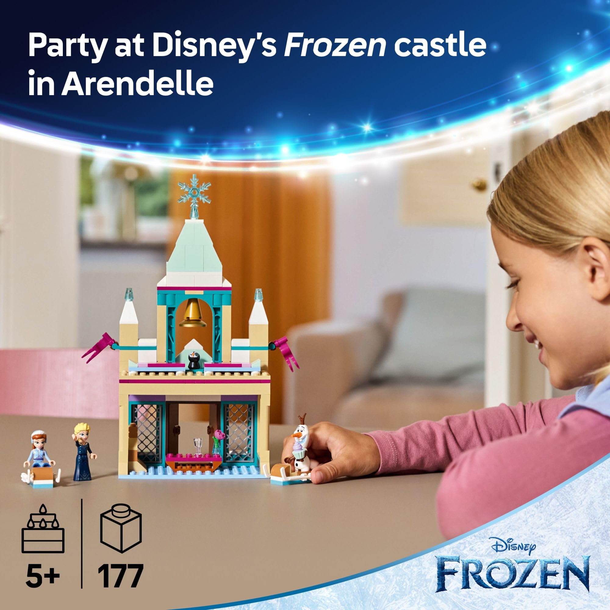 LEGO Disney Frozen: Arendelle Frozen Castle Building Set with Anna & Elsa Minidolls - Creative Construction Toy for Kids Ages 5+ - Perfect Birthday Gift for Frozen Fans - Great for Imaginative Play & Disney Themed Room Decor