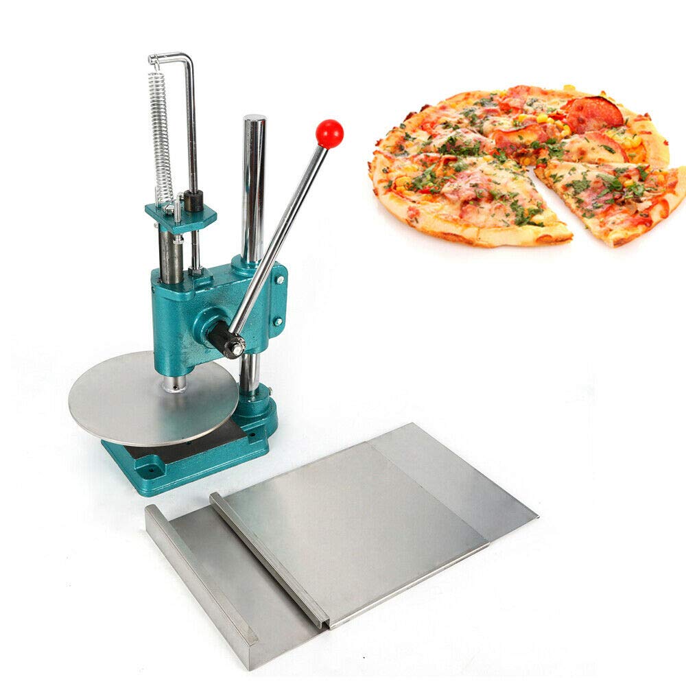 Stainless Steel Manual Pizza Dough Press Machine - Household & Commercial Kitchen Tool for Making Perfect Pizza Crusts, Pastries, Empanadas | Ideal for Home Baking, Restaurants, and Pizzerias