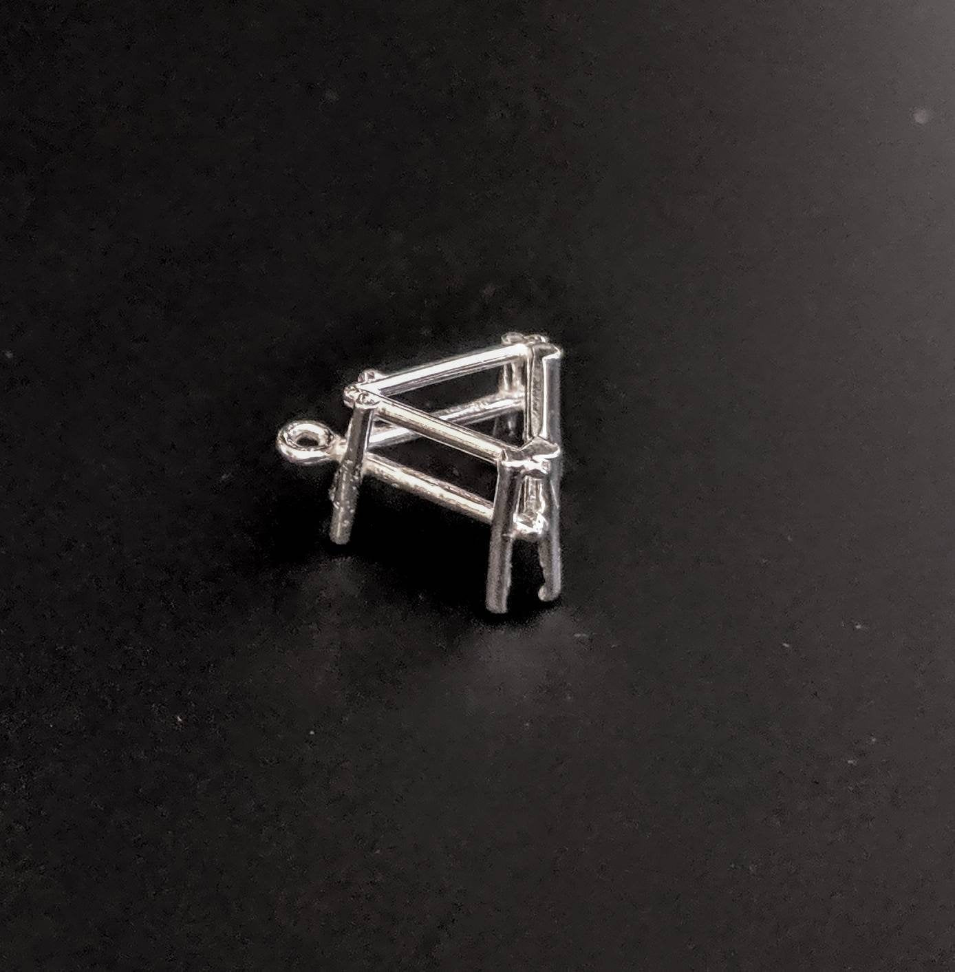 14K Gold or Sterling Silver Triangle Dangle Pendant & Earring Settings - 6mm & 14mm Cast Wire Jewelry Findings for Handmade DIY Necklaces & Earrings - Perfect for Boho, Minimalist & Fashion Jewelry Making