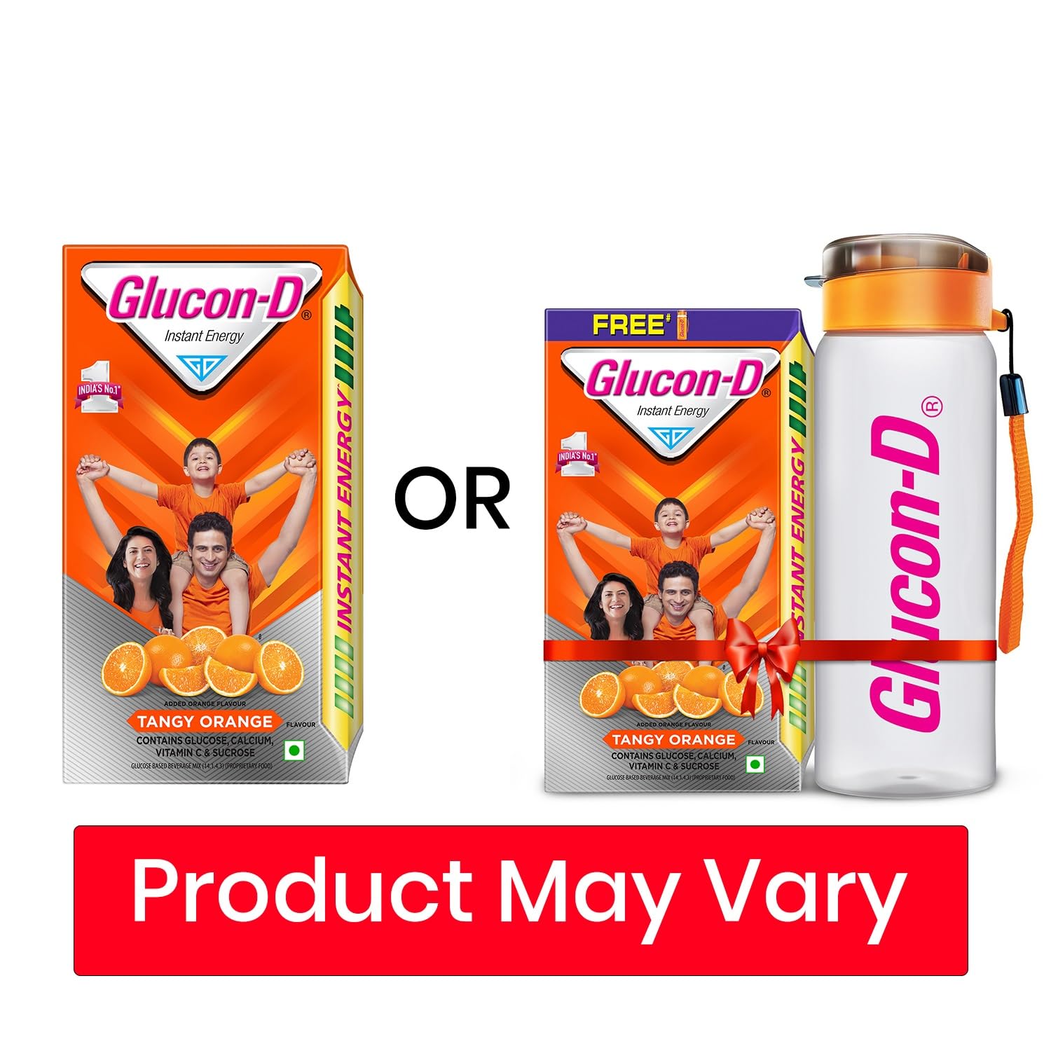 Glucon-D Tangy Orange Glucose Powder (1kg Refill) - Tasty Orange Flavored Instant Energy Drink with Vitamin C & Calcium | Boosts Immunity & Bone Health | Perfect for Sports, Workouts & Daily Energy Boost