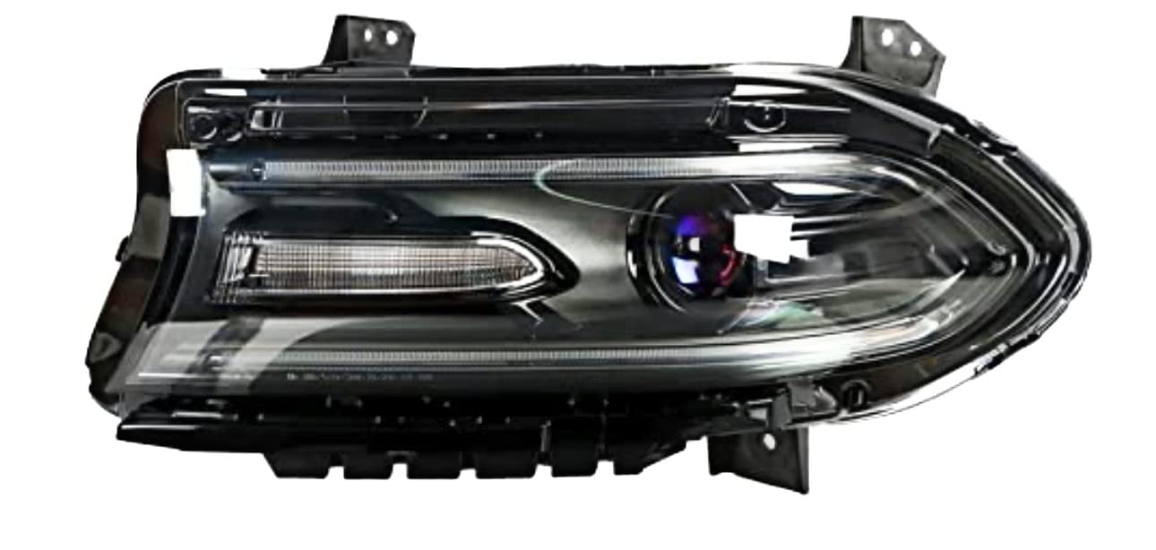 2015-2020 Dodge Charger Projector Headlights Replacement - Driver Side (Left) Headlamp Assembly - High Performance LED Lights for Night Driving & Enhanced Visibility