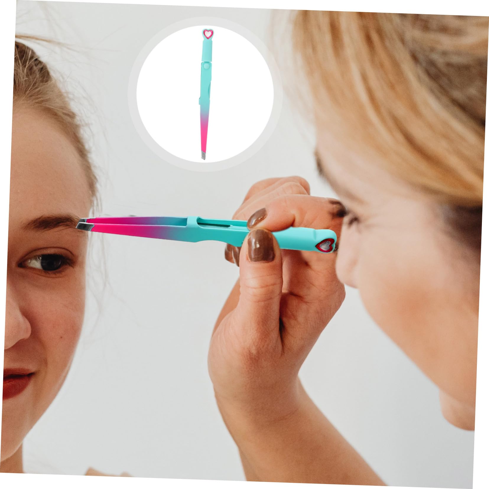 3-in-1 Eyebrow Trimmer Kit for Women - Stainless Steel Tweezers & Eyelash Applicator - Precise Grooming Tool for Eyebrows & Lashes - Perfect for Home Use & Travel Makeup Kit