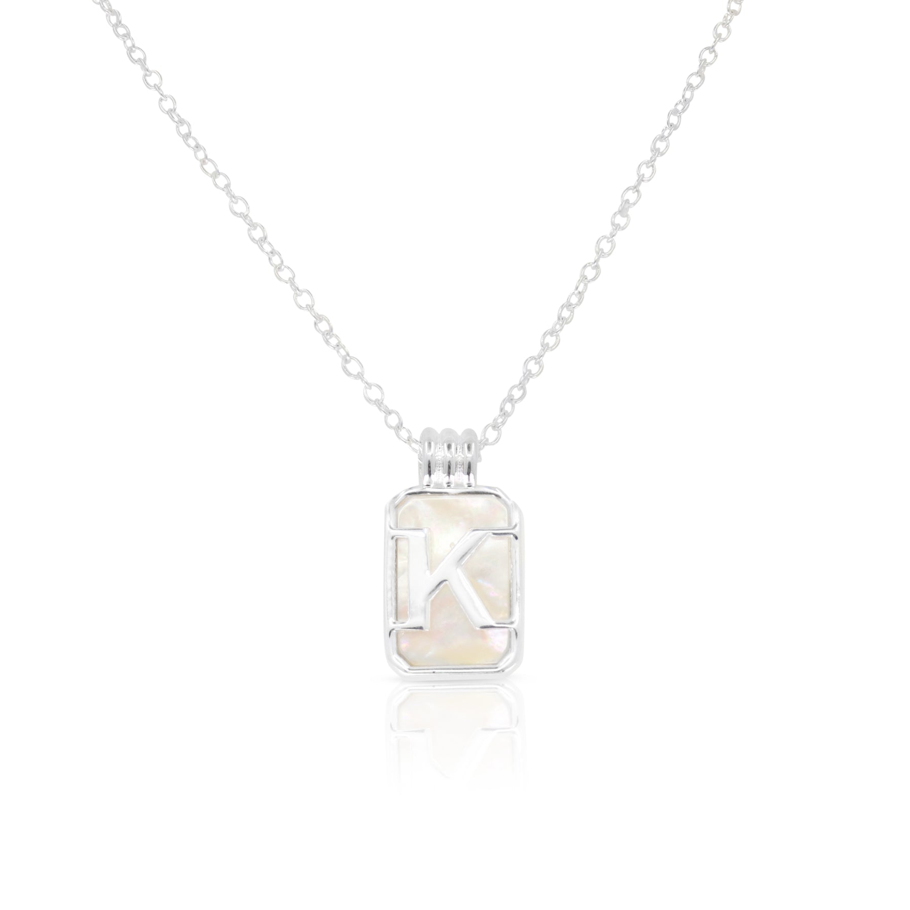 Initial A to Z Silver Necklace for Women - Personalized Alphabet Pendant Jewelry Gift for Her - Perfect for Birthdays, Anniversaries & Everyday Wear