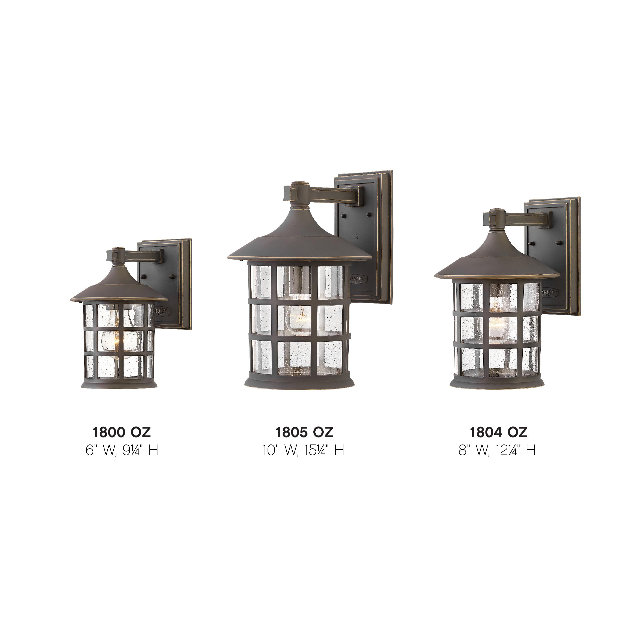 Hinkley Freeport 1800OZ Small Outdoor Wall Mount Lantern - New England Style Cast Aluminum Fixture with Clear Seedy Glass in Oil Rubbed Bronze - Perfect for Porch, Patio, Garden & Entryway Lighting