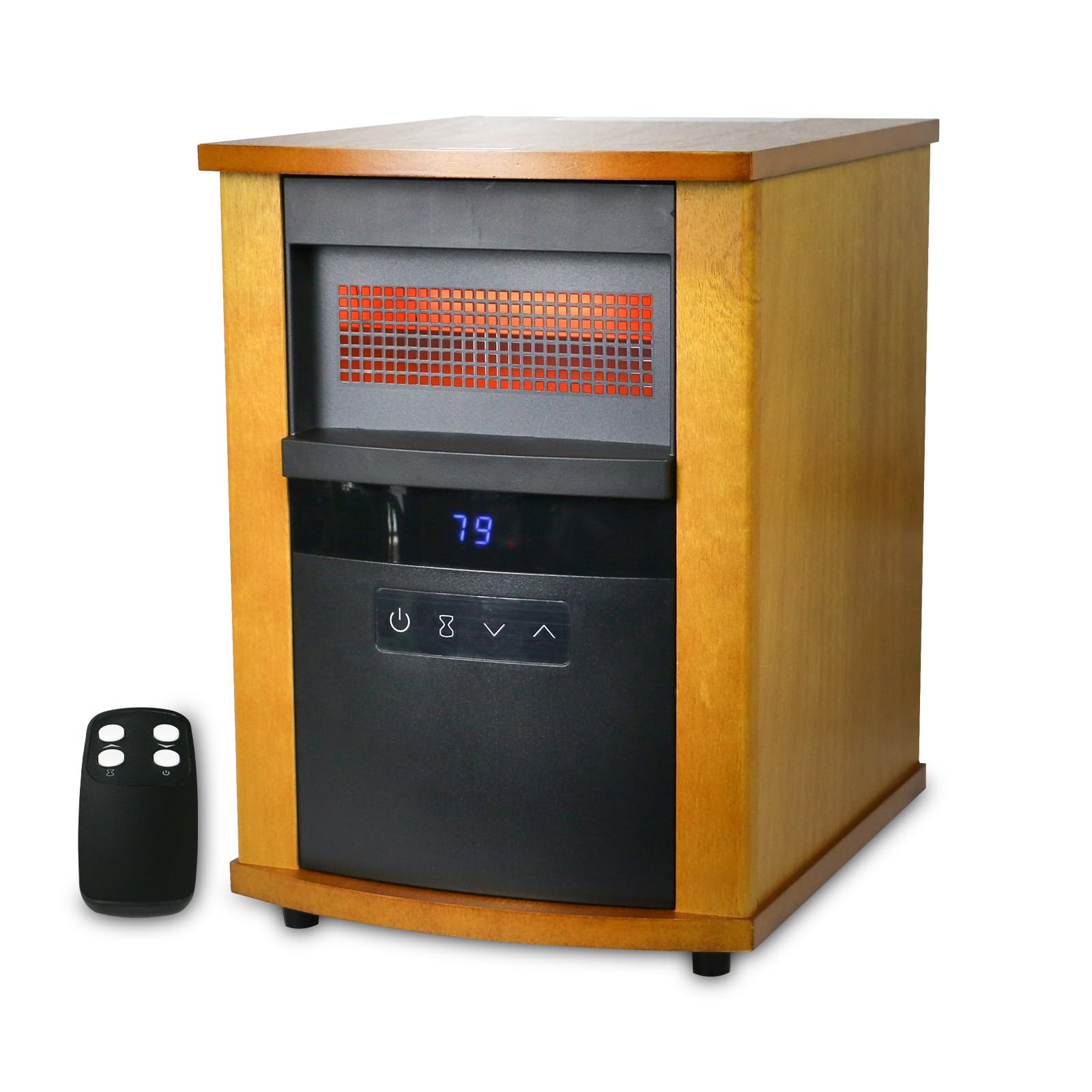 WEWARM 1500W Infrared Space Heater - Portable Electric Heater with High Heat Output, Thermostat & Remote Control, 1-12H Timer, Safety Protection for Home, Office & Bedroom | Energy Efficient Indoor Heating Solution