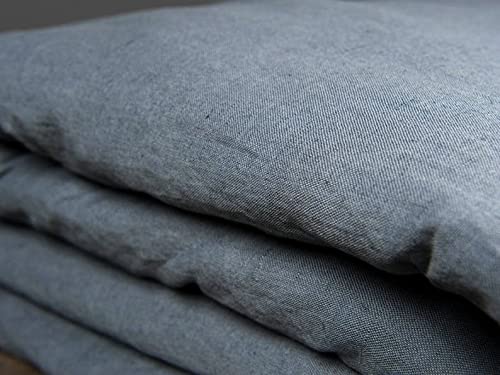 Premium Charcoal Gray Cotton Bedding Set - 3 Piece Washed Cotton Duvet Cover & Pillowcases - Soft Queen Size Bedding Set for Cozy Sleep & Stylish Bedroom Decor