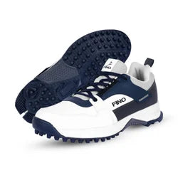 FINO C 12 Dark Gray & Navy Blue Cricket Shoes for Men - Lightweight Sports Footwear with Enhanced Grip - Perfect for Cricket Matches, Training, and Outdoor Games