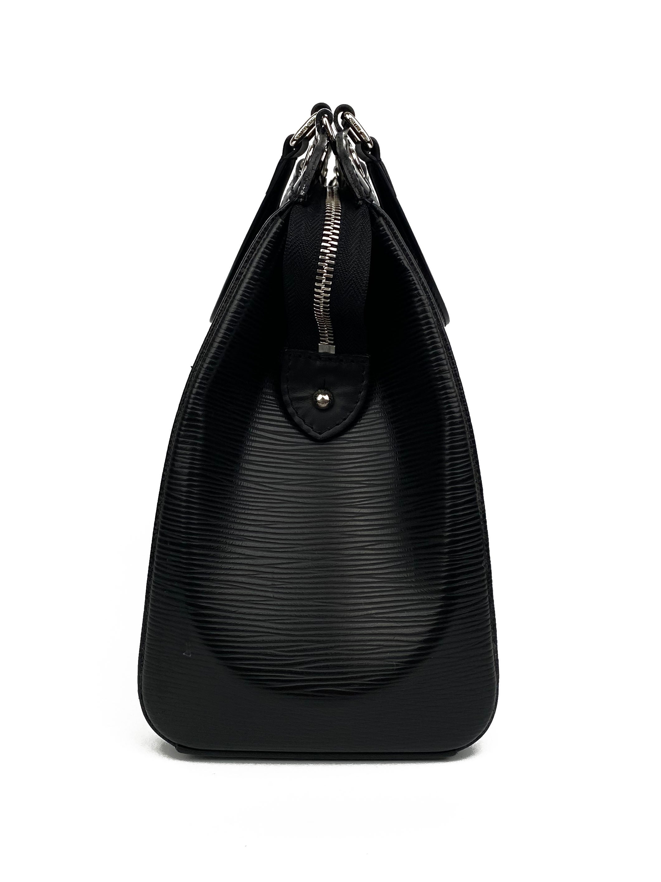 Authentic Louis Vuitton Black Epi Leather Brea MM Handbag - Luxury Shoulder Tote for Women, Perfect for Work, Travel & Everyday Use