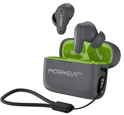 Morpheus m360 Nemesis True Wireless Bluetooth Earbuds - 20H Playtime, IPX5 Waterproof, Noise Cancelling, 4 Colors - Perfect for Gym, Running, Travel & Workout