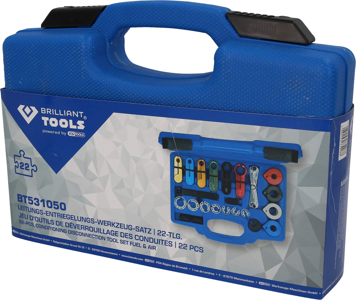 KS TOOLS BT531050 22-Piece Wire Release Tool Set - Professional Automotive Wiring Repair Kit for Car, Truck & Motorcycle Maintenance | Perfect for Mechanics & DIY Enthusiasts