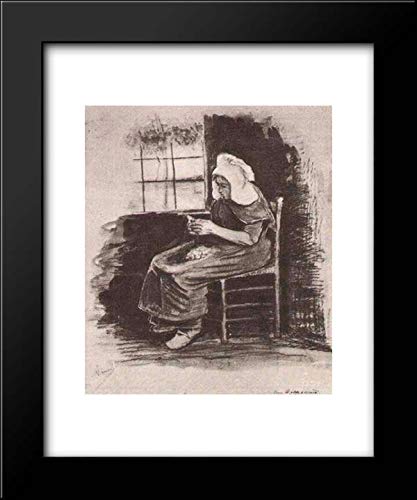 Vincent van Gogh 'Woman Peeling Potatoes' 15x18 Framed Art Print - Kitchen Decor, Farmhouse Wall Art, Vintage Home Decor for Dining Room & Country Style Interiors