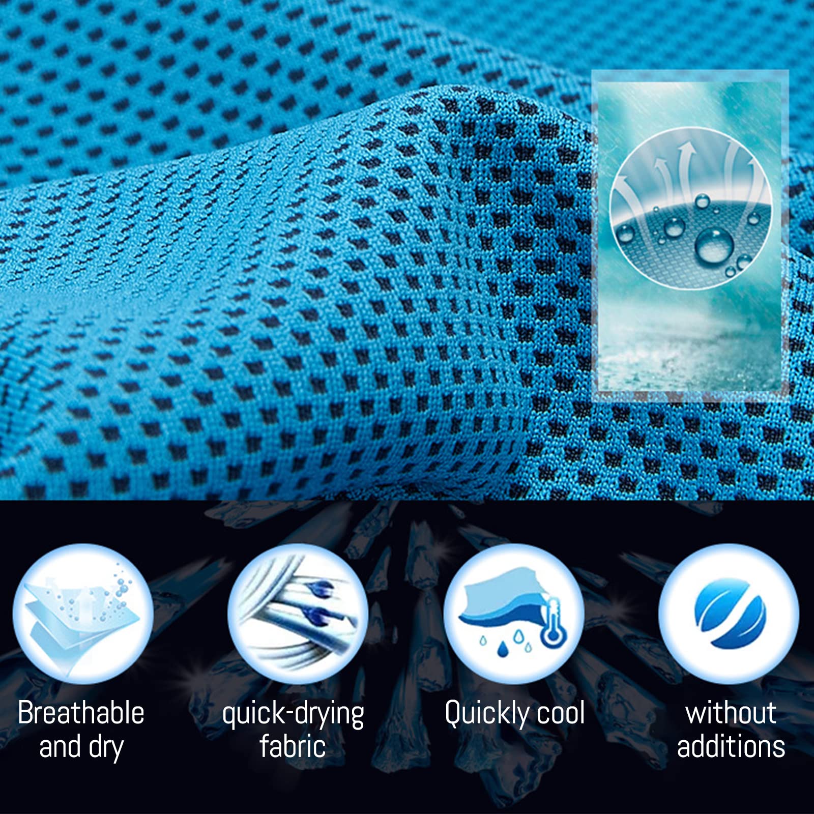 Cooling Towels for Sports & Workouts - Soft, Breathable & Quick-Drying Microfiber Ice Cold Towel with Storage Box - Perfect for Gym, Running, Yoga & Outdoor Activities - Chilly Sweat Rag for Men & Women