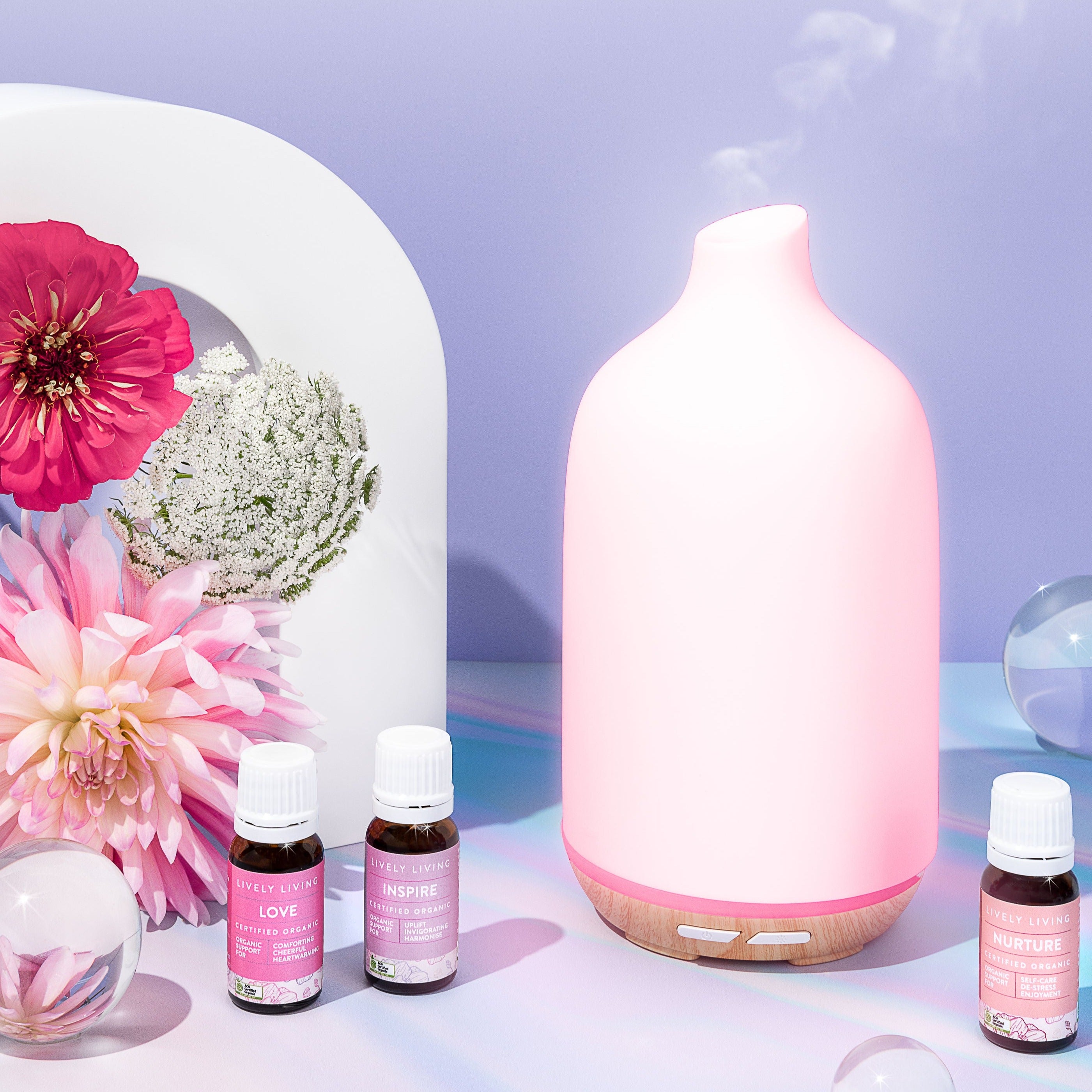 Aroma Dune White Resin Essential Oil Diffuser - Perfect for Home, Office, Yoga & Spa Relaxation