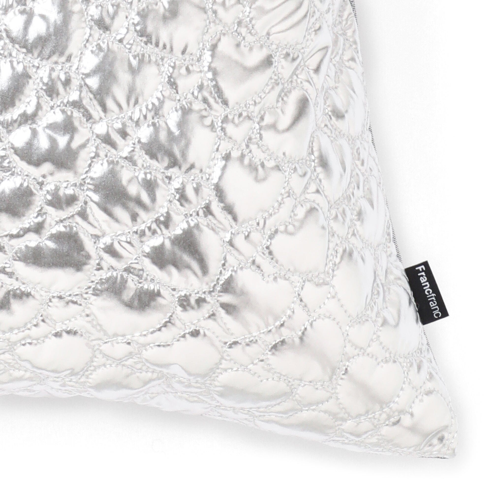 Premium Metallic Silver Quilted Cushion Cover 18x18 Inches - Luxury Home Decor for Sofa, Bed & Living Room