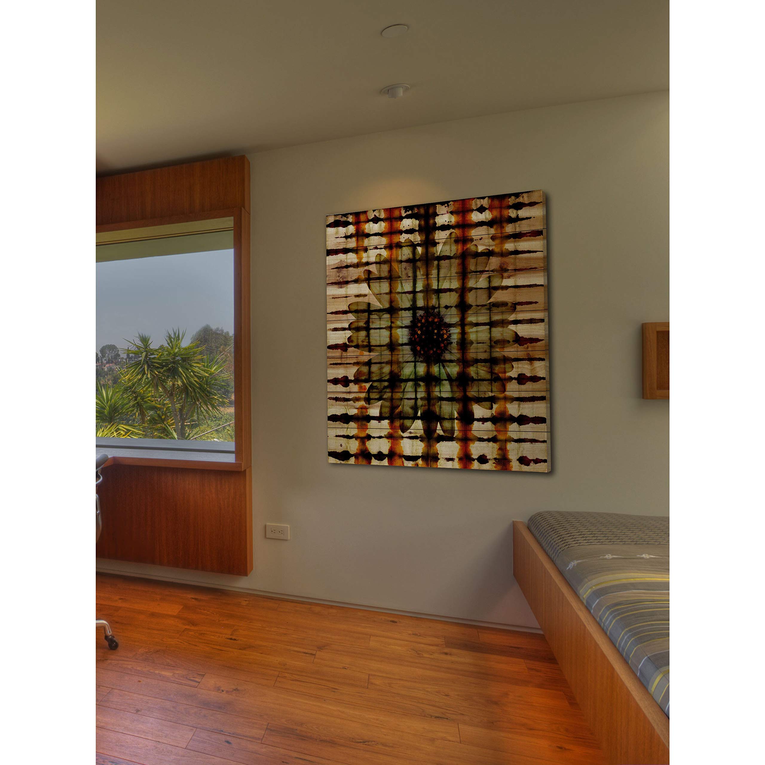 24x24 Inch Jailed Daisy Wall Art - Handmade Canvas Painting for Living Room, Bedroom & Office Decor