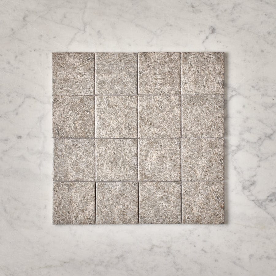 Premium Dunmore Charcoal Stone Look Square Tile - Natural Slate Finish for Kitchen Backsplash, Bathroom Walls & Fireplace Surrounds