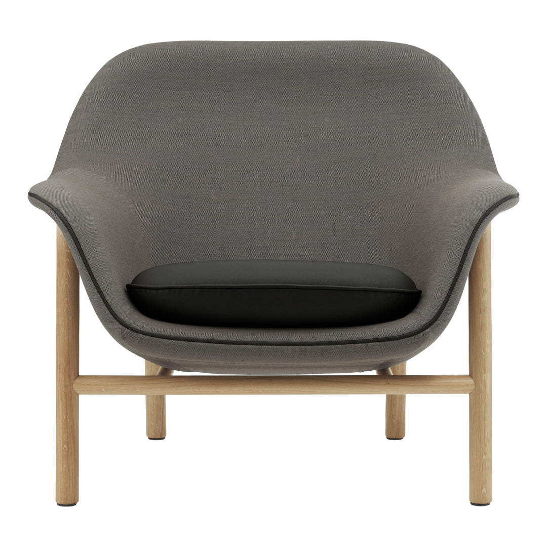 Modern Drape Low Lounge Chair with Solid Wood Legs - Perfect for Living Room, Bedroom, or Office Relaxation