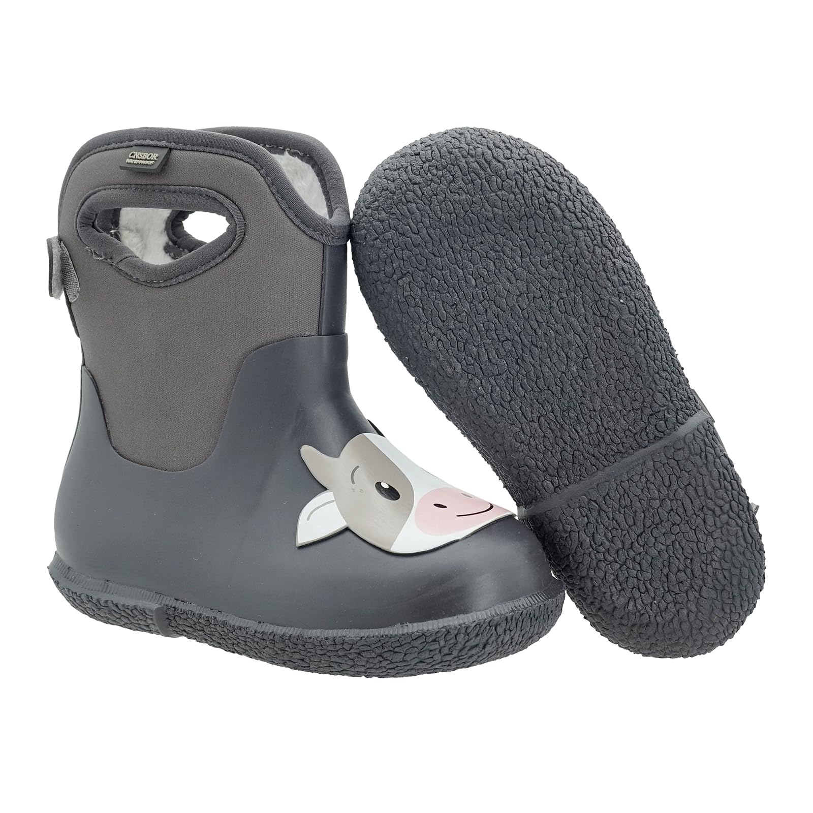 **CNSBOR Kids Rain Boots for Toddler Girls & Boys - Waterproof Seamless Rubber Boots, Lightweight Unisex-Child Rain Shoes for Outdoor Play, Puddle Jumping & Wet Weather**