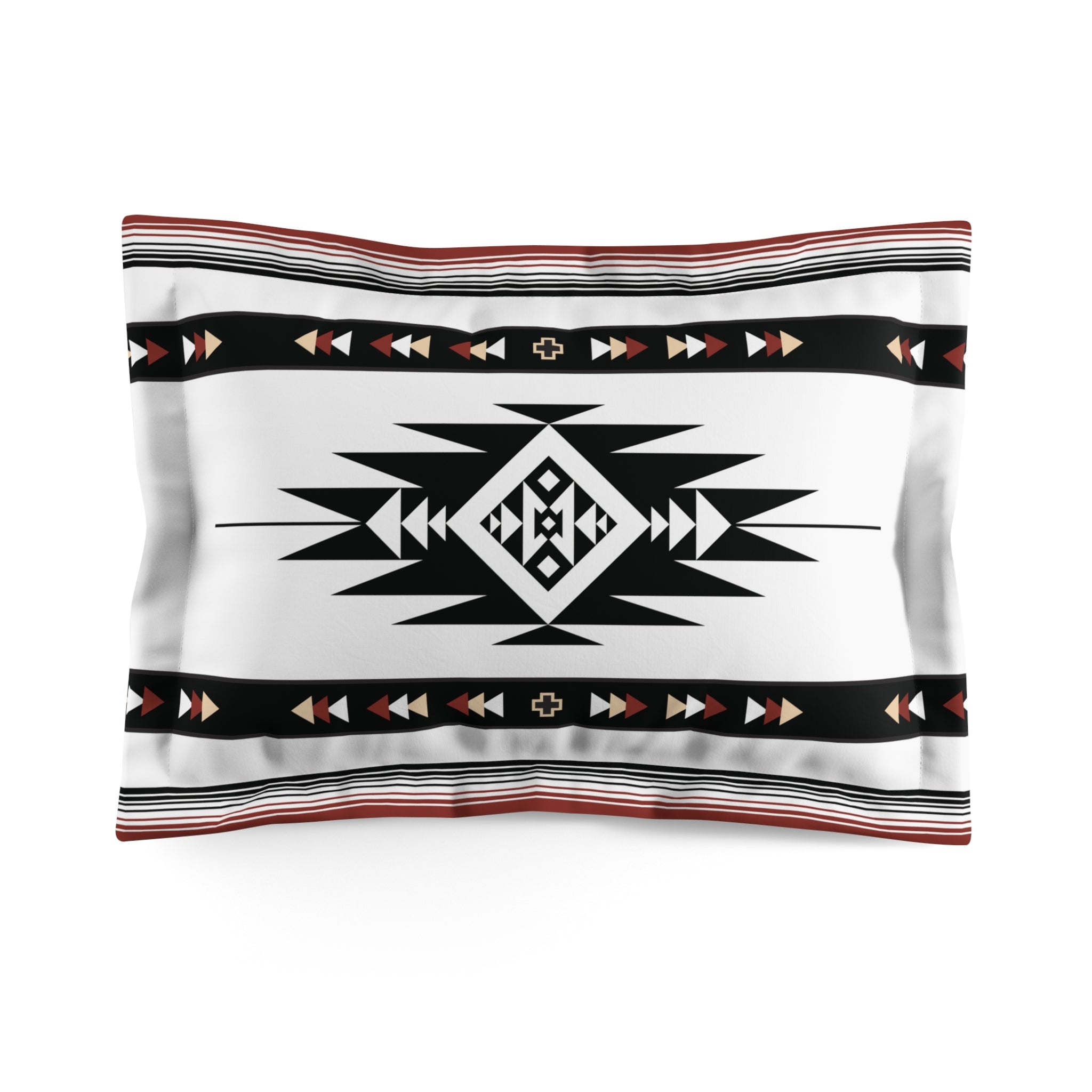 Microfiber Pillow Sham with Del Ray Print - Southwestern Style Decorative Pillow Cover for Bedroom, Sofa & Couch | Soft & Breathable Home Decor