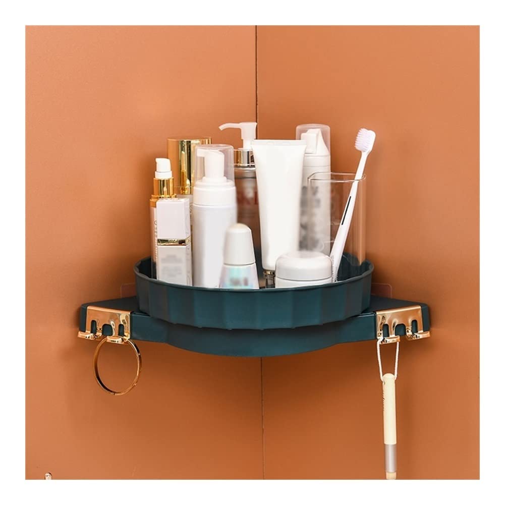 YZJC Plastic Bathroom Shelf Organizer - Snap-On Corner Shower Caddy, Wall Mounted Storage for Shampoo & Toiletries (Color: A3) - Perfect for Small Bathrooms & Shower Organization