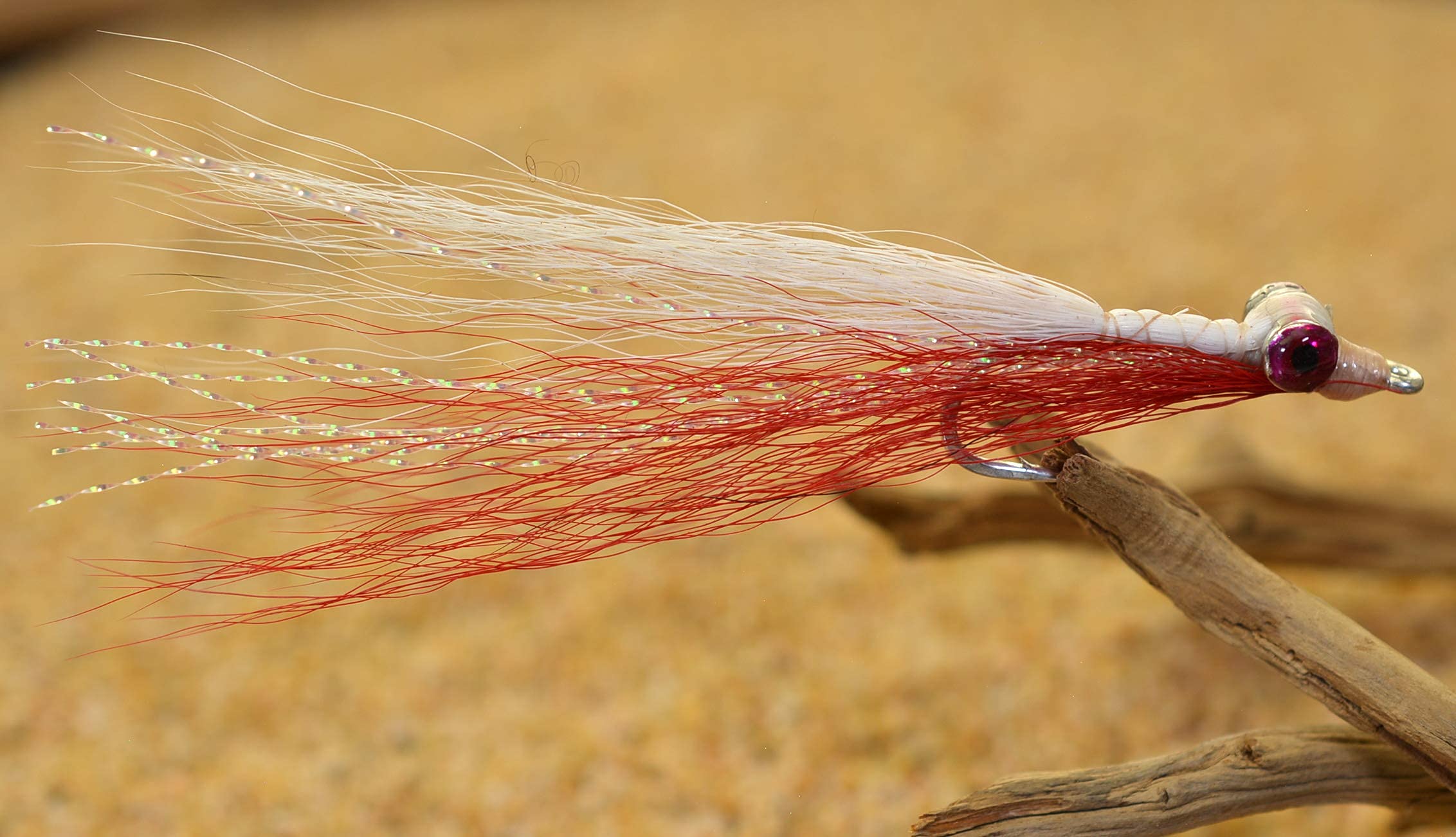 Premium Clouser Minnow Fishing Flies - Red & White Saltwater Flies with Mustad Signature Duratin Hooks - 6 Pack for Bass, Trout, and Saltwater Game Fish - Perfect for Fly Fishing in Rivers, Lakes, and Coastal Waters