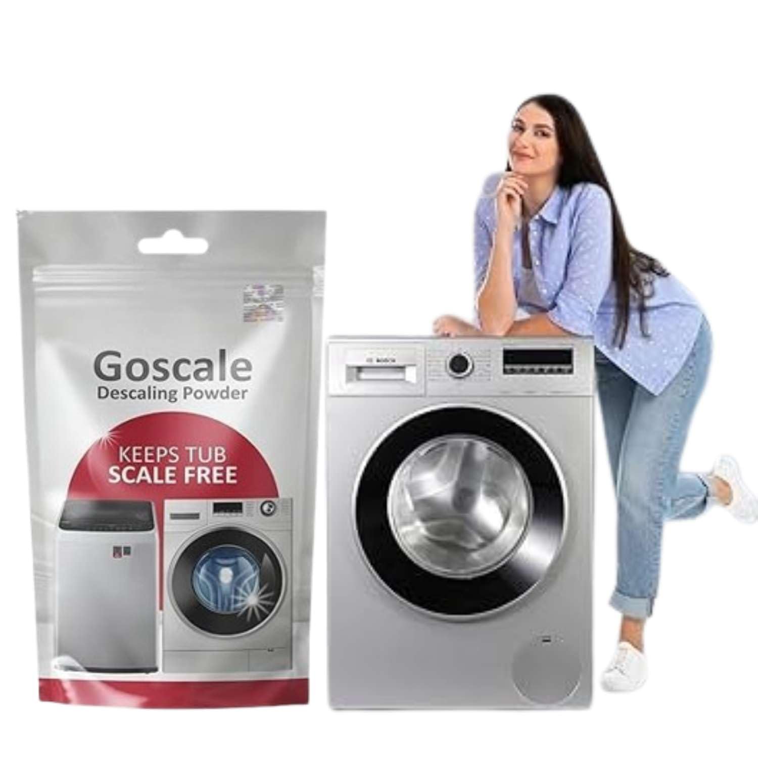 LG Washing Machine Descaler Powder - Compatible with Front Load & Top Load Models, 100g Descaling Cleaner for Drum & Tub (Pack of 2) - Removes Limescale, Odors & Residue for Fresh Laundry