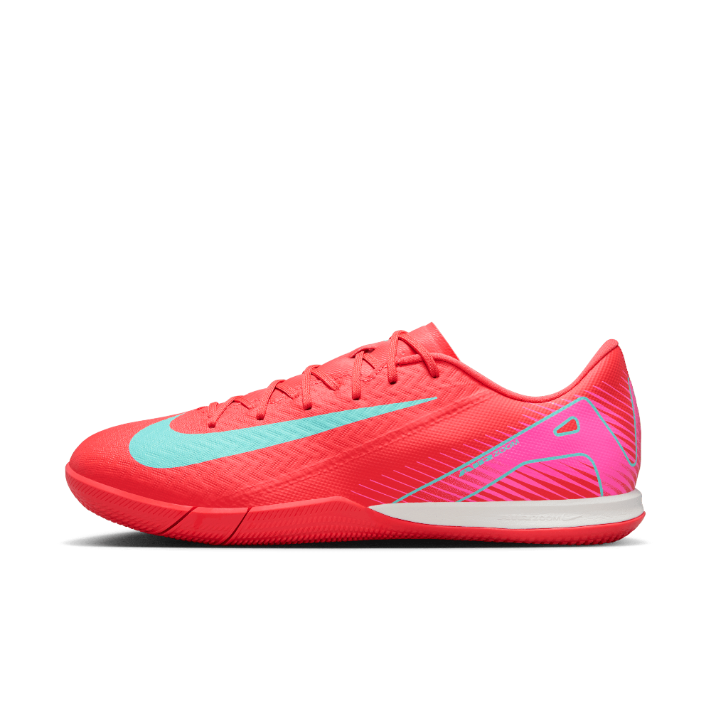 Nike Mercurial Vapor 16 Academy IC Indoor Soccer Shoes for Men - Ember Glow/Aurora Green - Lightweight Football Cleats for Indoor Courts & Training Sessions