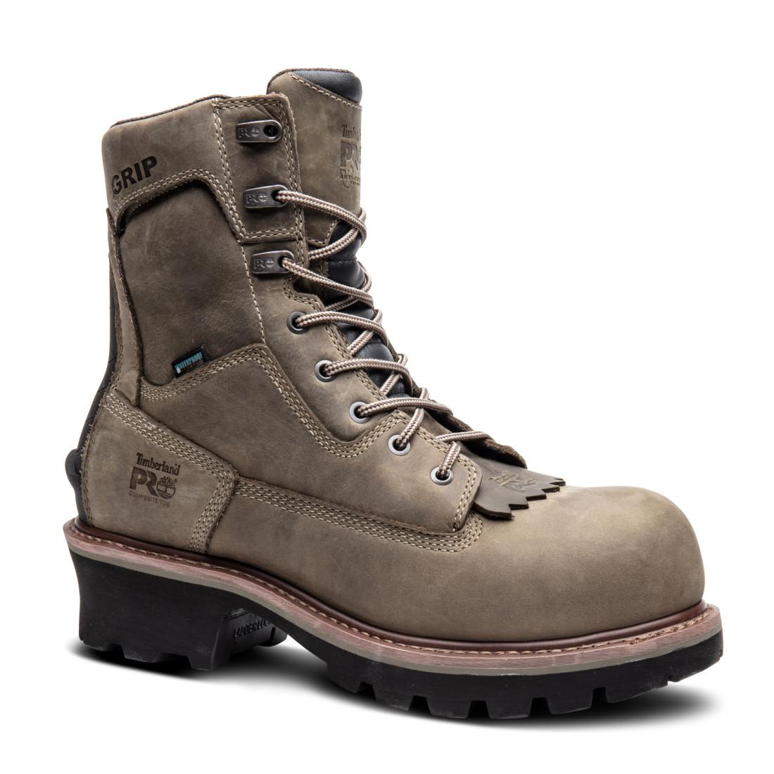 Evergreen EV Waterproof Composite Toe 400g Insulated Work Boots for Men - Medium Brown Safety Shoes for Construction, Hiking & Outdoor Work