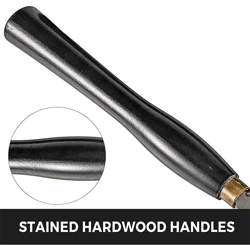 5-Piece Professional Wood Chisel Set - Lathe Chisels Kit with Rougher, Finisher & Detailer Tools for Wood Carving & Turning - Perfect for Beginners, Hobbyists & Professionals - Great for DIY Projects, Furniture Making & Woodworking Crafts