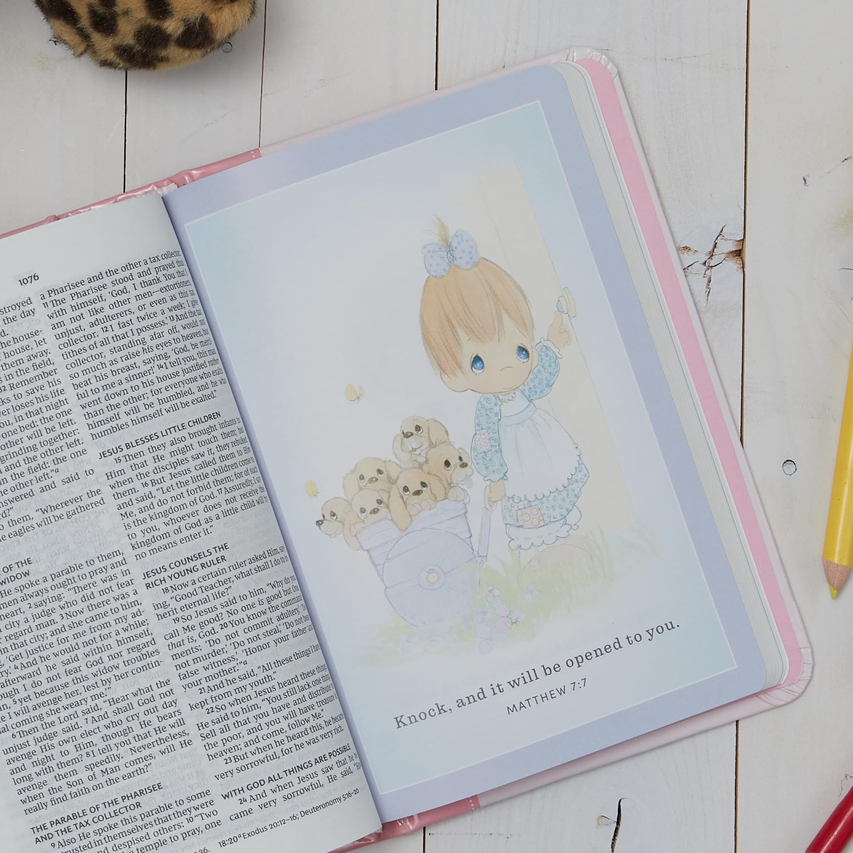 NKJV Precious Moments Small Hands Bible - Hardcover Teal Comfort Print Holy Bible, New King James Version - Perfect for Kids' First Bible, Sunday School Gifts & Christian Family Devotions