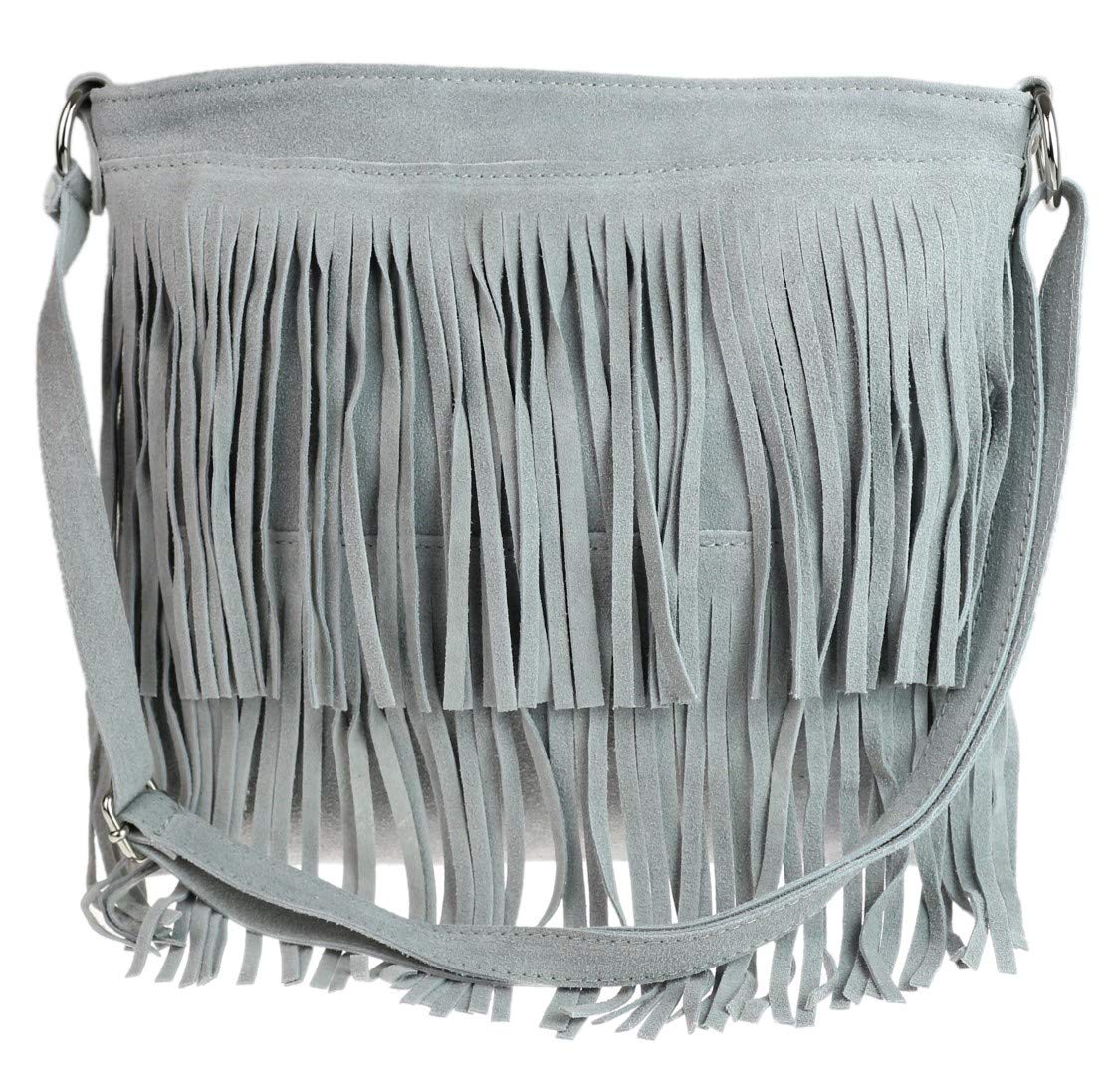 Stylish Women's Suede Fringe Shoulder Bag - Crossbody Slouch Purse for Everyday Use | Perfect for Work, Dating & Casual Outings