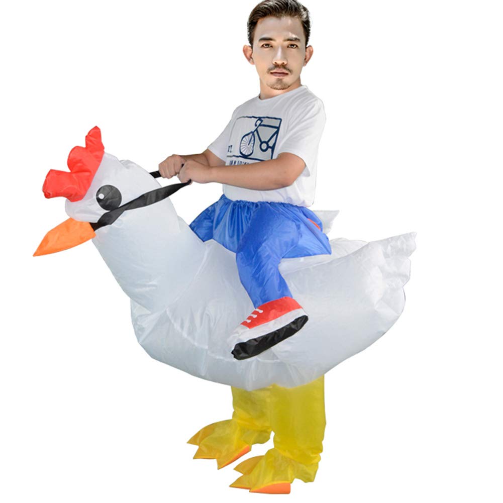 ZISUEX Inflatable Chicken Costume - Rooster Blow Up Suit for Halloween Party, Cosplay, Funny Jumpsuit | Perfect for Costume Parties, Halloween Events & Comedy Performances