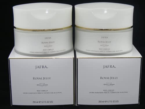 Jafra Royal Jelly Body Complex Moisturizing Cream - 6.7 Fl.oz (2 Jars) - Anti-Aging & Hydrating Body Lotion for Dry Skin - Perfect for Daily Skincare Routine & Spa Treatments