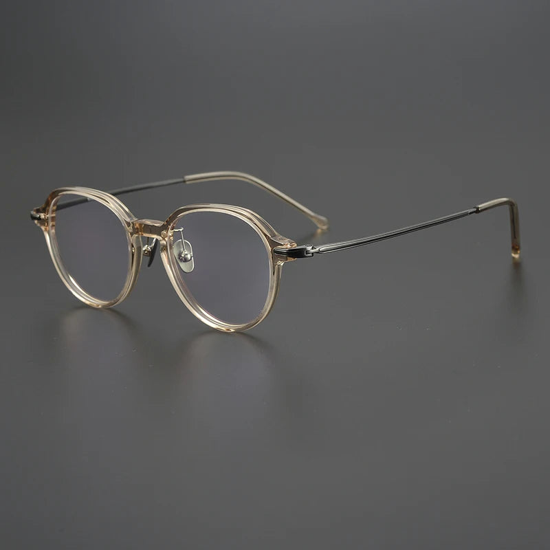 Unisex Black Titanium Acetate Full Rim Flat Top Oval Eyeglasses Frame 19834 | Lightweight & Durable | Perfect for Work, Reading & Fashion Accessories