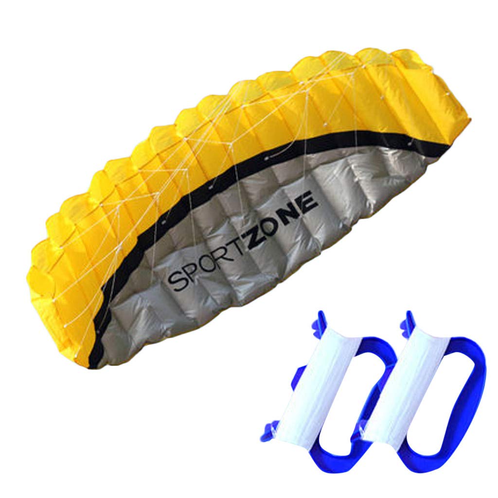 Large Dual Kite Blue 2.5m Parachute - Premium Outdoor Sport Kite for Beach, Park & Field - Perfect for Stunt Flying, Camping, Hiking & Elderly Safety Activities