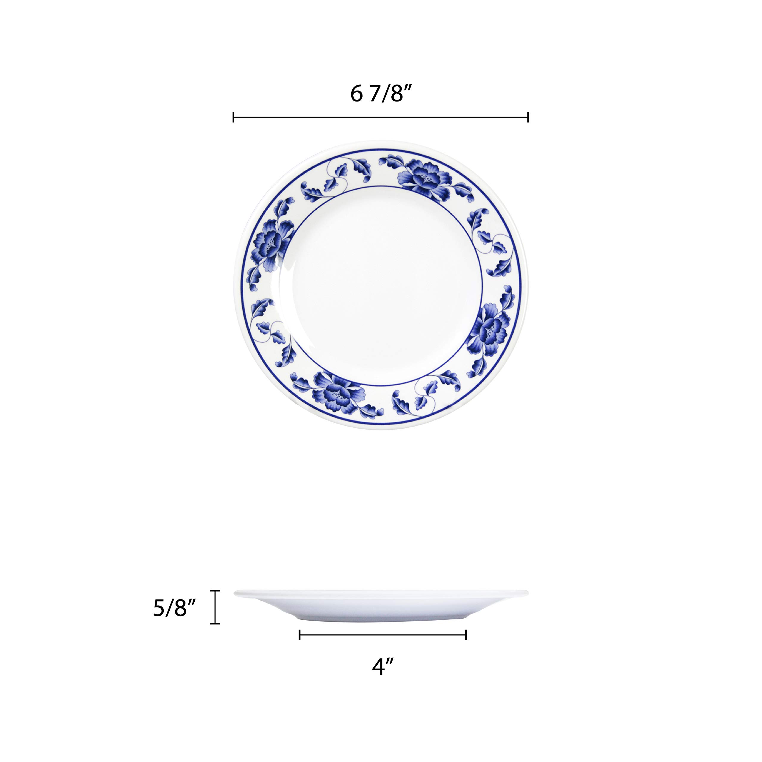 Thunder Group 12-Piece Lotus Melamine Dinnerware Set - 6 7/8