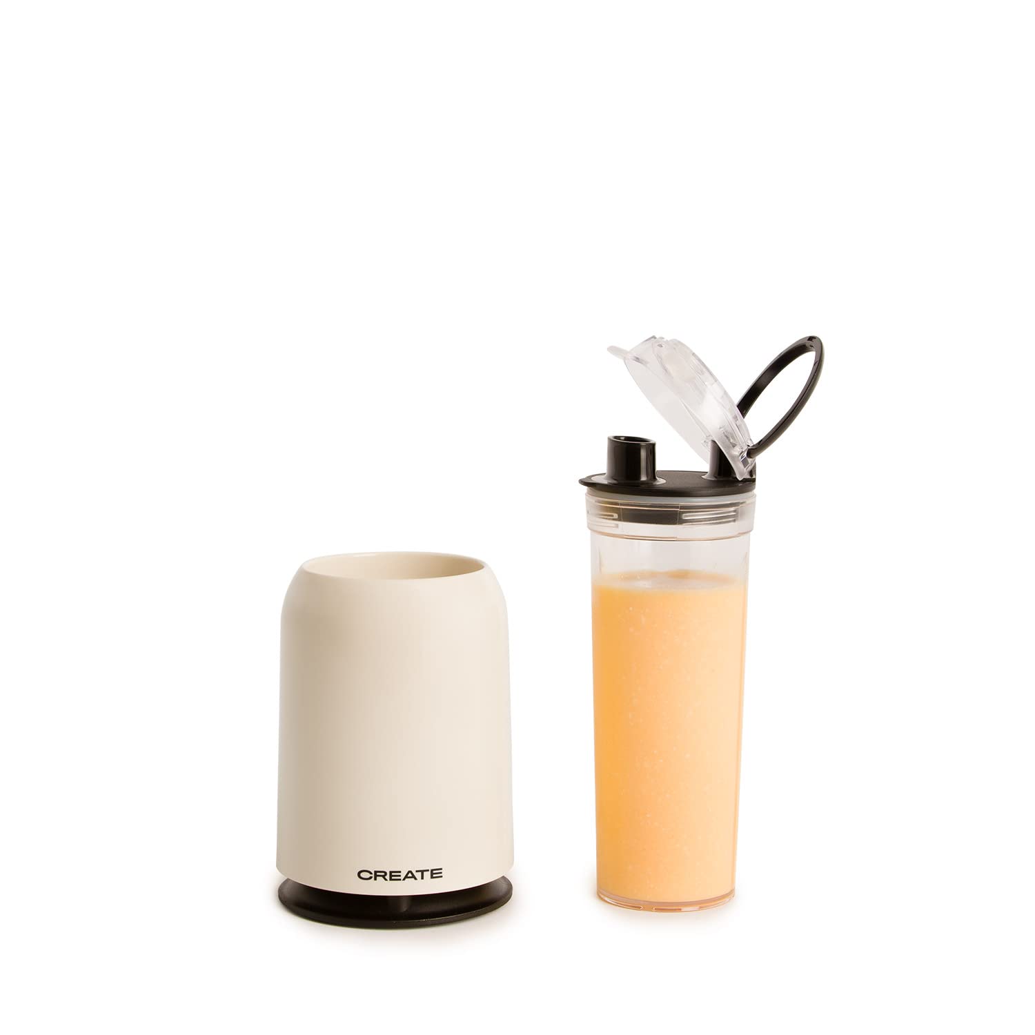 CREATE/MOI/Portable Blender with Removable Glass Jar - 400ml BPA-Free, Stainless Steel Blades, 230W - Perfect for Smoothies, Protein Shakes & Meal Prep On-The-Go