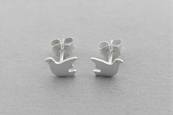 Sterling Silver Dove Stud Earrings - Elegant & Hypoallergenic Jewelry for Women - Perfect for Everyday Wear, Parties & Gifts